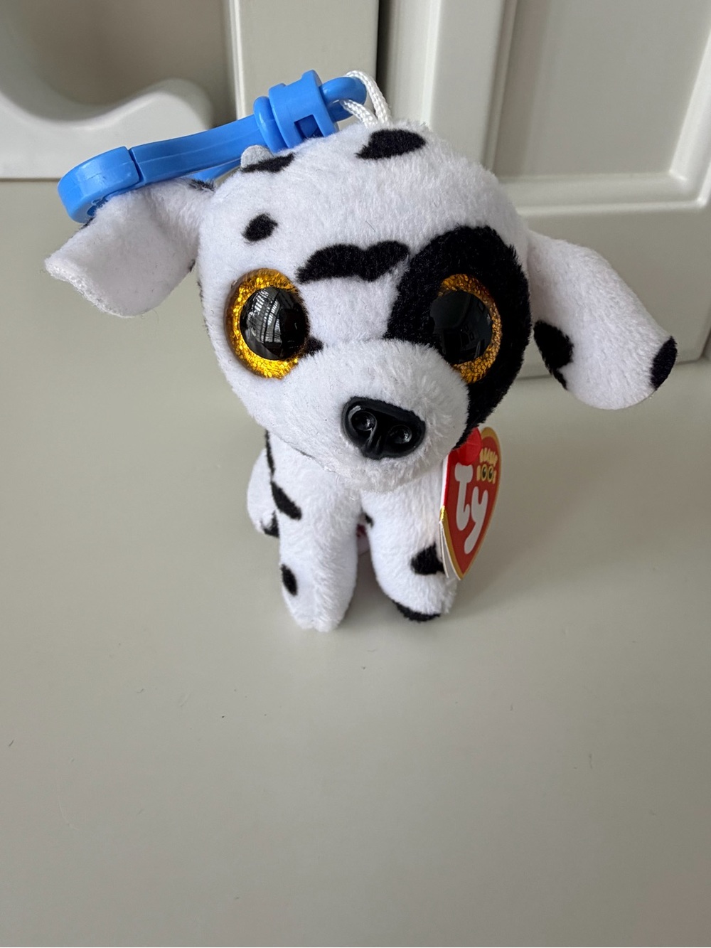 2022 TY Beanie Boos - LUTHER the Spotted Dog (Key Clip - 3 inch)